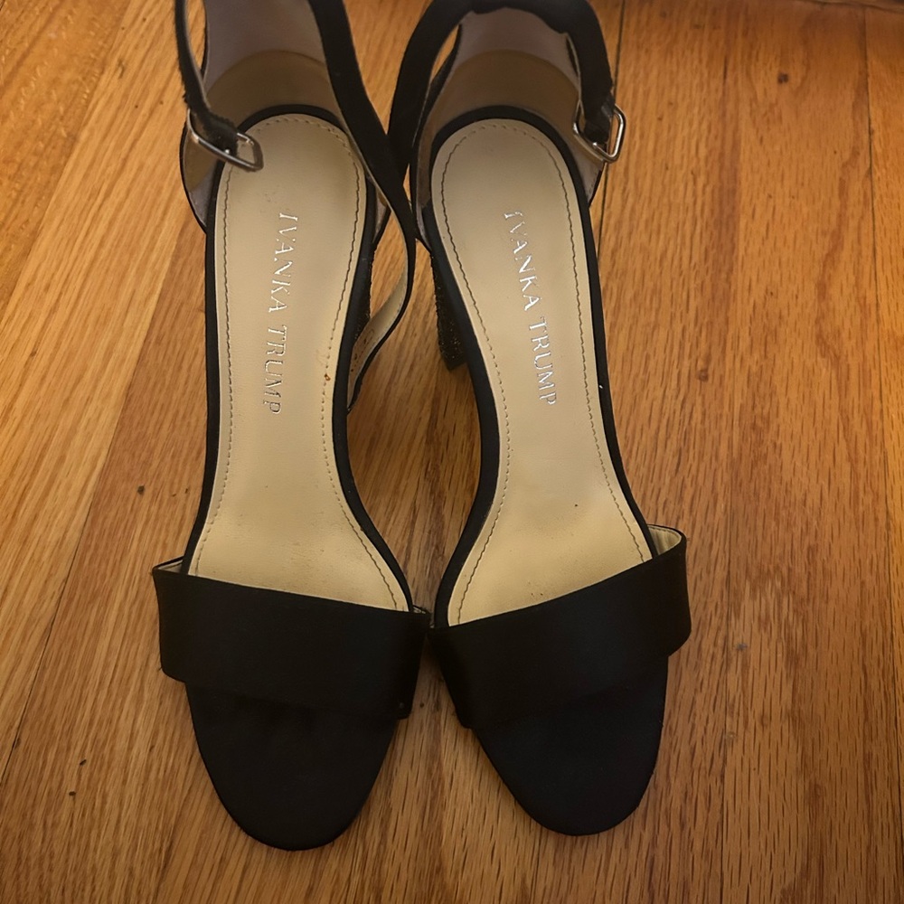 Ivanka Trump Black Heeled Sandals